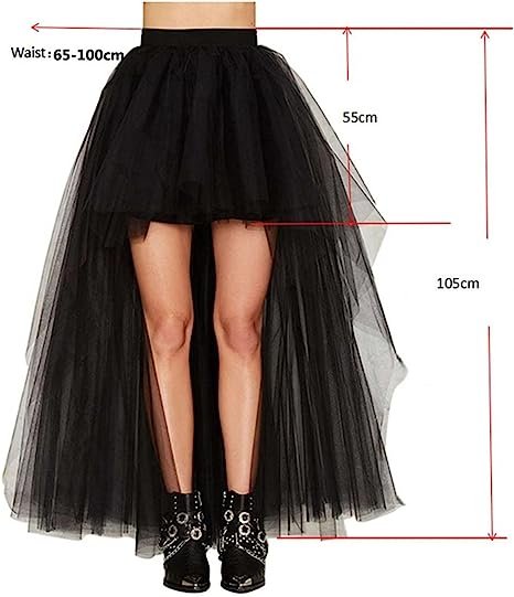 Women's High Low Tutu Skirt Elastic Waist Festival Party Dress